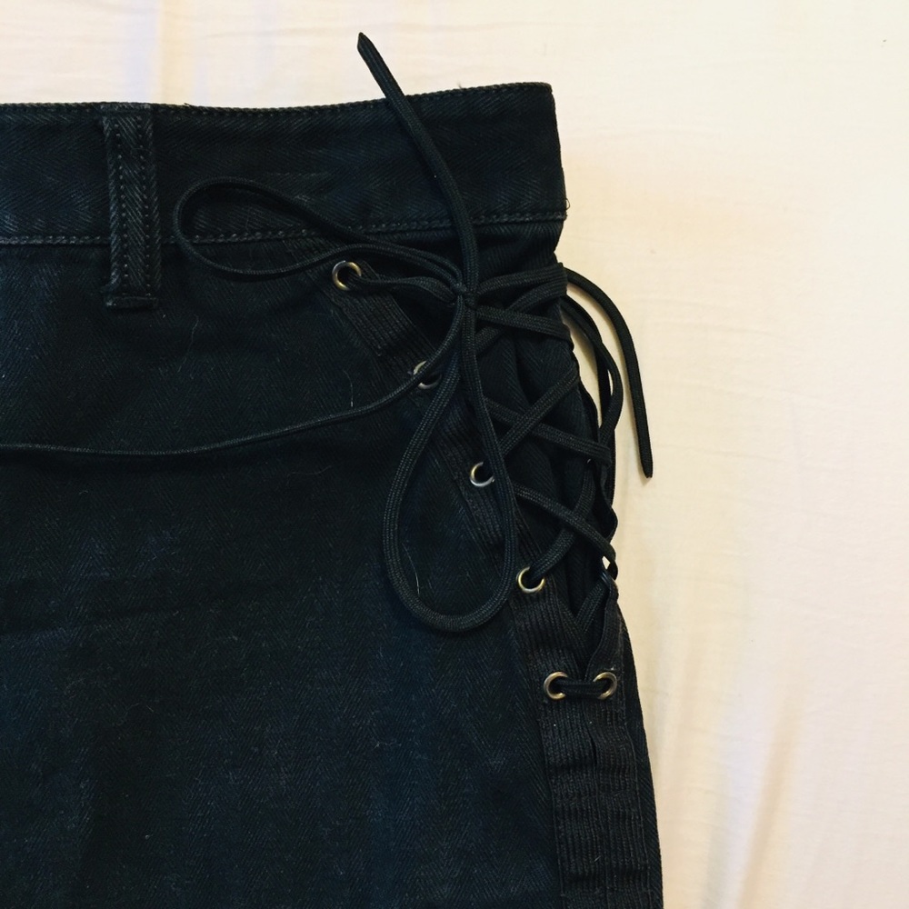 Armani Exchange Black Denim Skirt